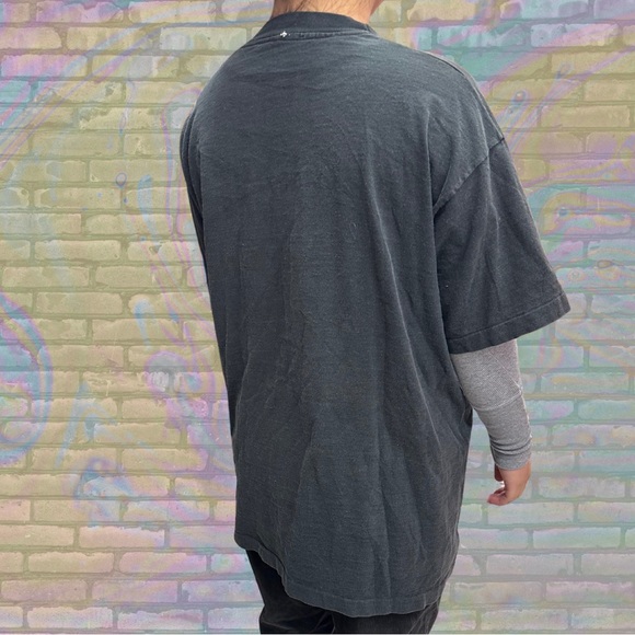 Vintage 1992 Looney Tunes Taz Burberry-Like Patch-Embroidery Logo USA Made Shirt - Picture 5 of 5